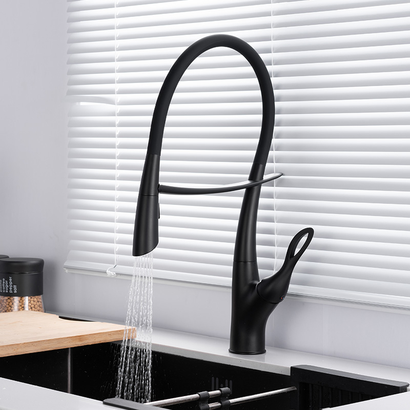 OUBAO Best Kitchen Sink Faucet Gunmetal Black mit magnetischer Docking