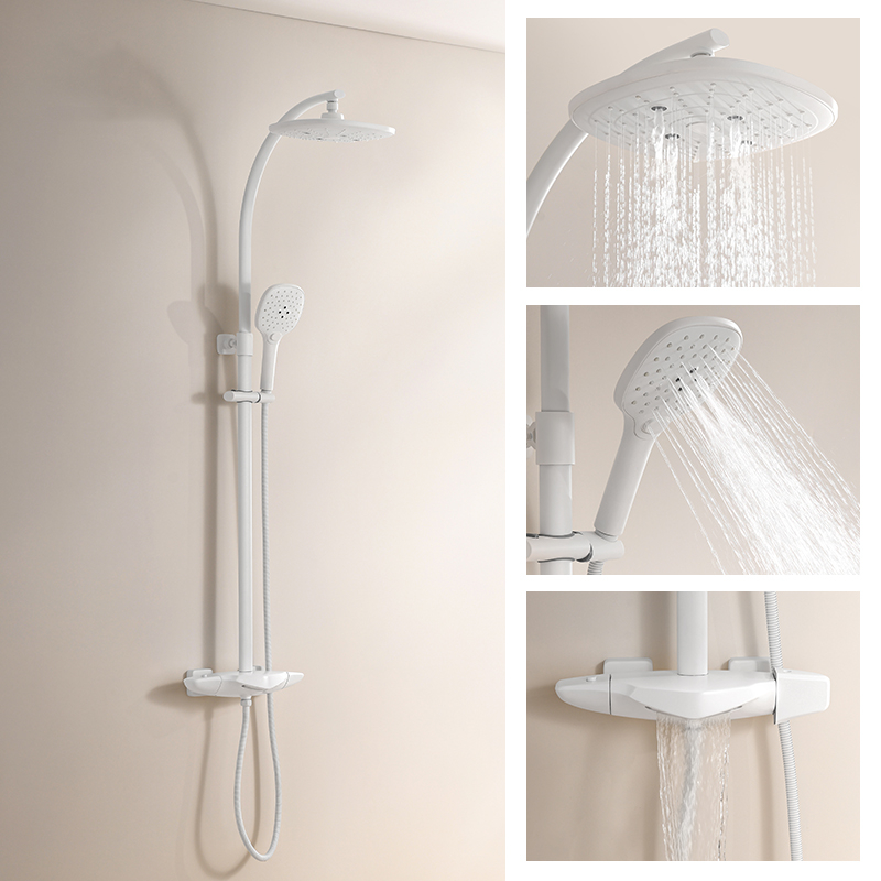 Duschset Badezimmer Wandmontierte Duschvorhang-Sets mit funktionalem Regenduschkopf