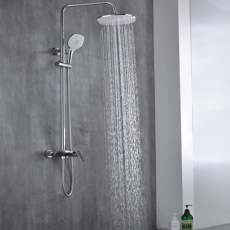 OUBAO Waschraum-Duschset, an der Wand montiert, mit einem Griff, luxuriöses bestes Duscharmatur-Set