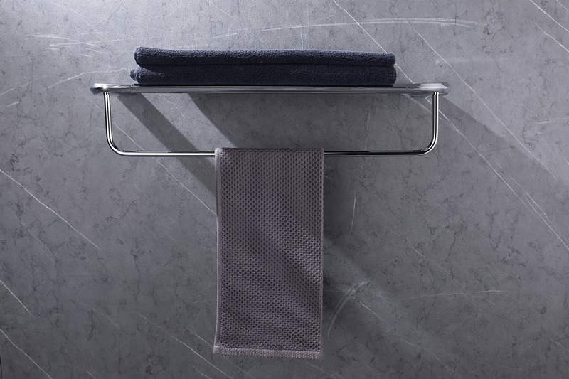 OUBAO Komplettes Set Badezimmer-Zubehör-Set, mit Kleiderstange, Turmstange, Taschentuchhalter
