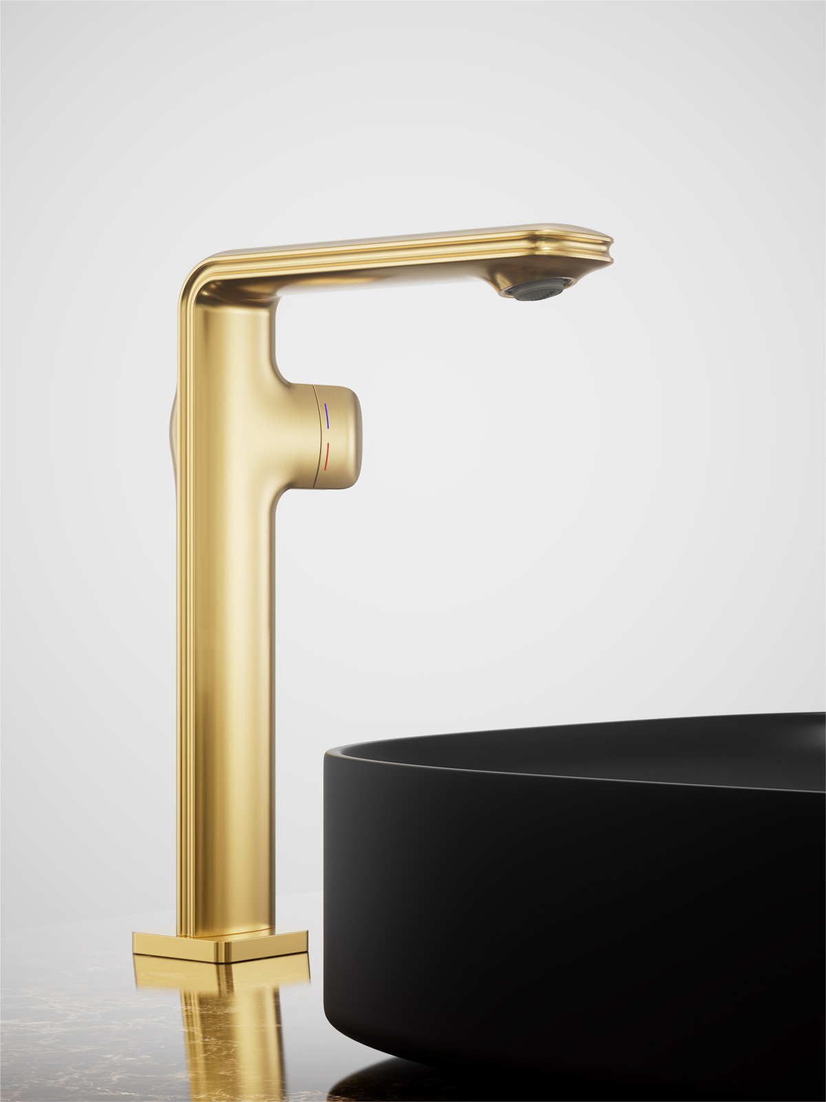 Wasserhahn aus gebürstetem Gold: Eine harmonische Mischung aus Luxus und Wohnkunst
